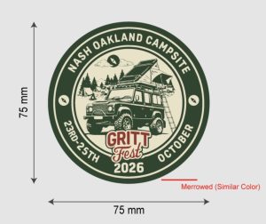 Embroidered GRITTFEST 2026 Sew On Patch